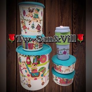 Tupperware X- MAS EDITION ONE TOUCH CANISTERS